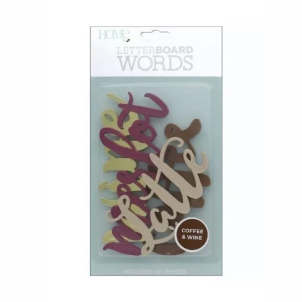 Letterboard Words Coffee & Wine 4 pcs Merlot Latte